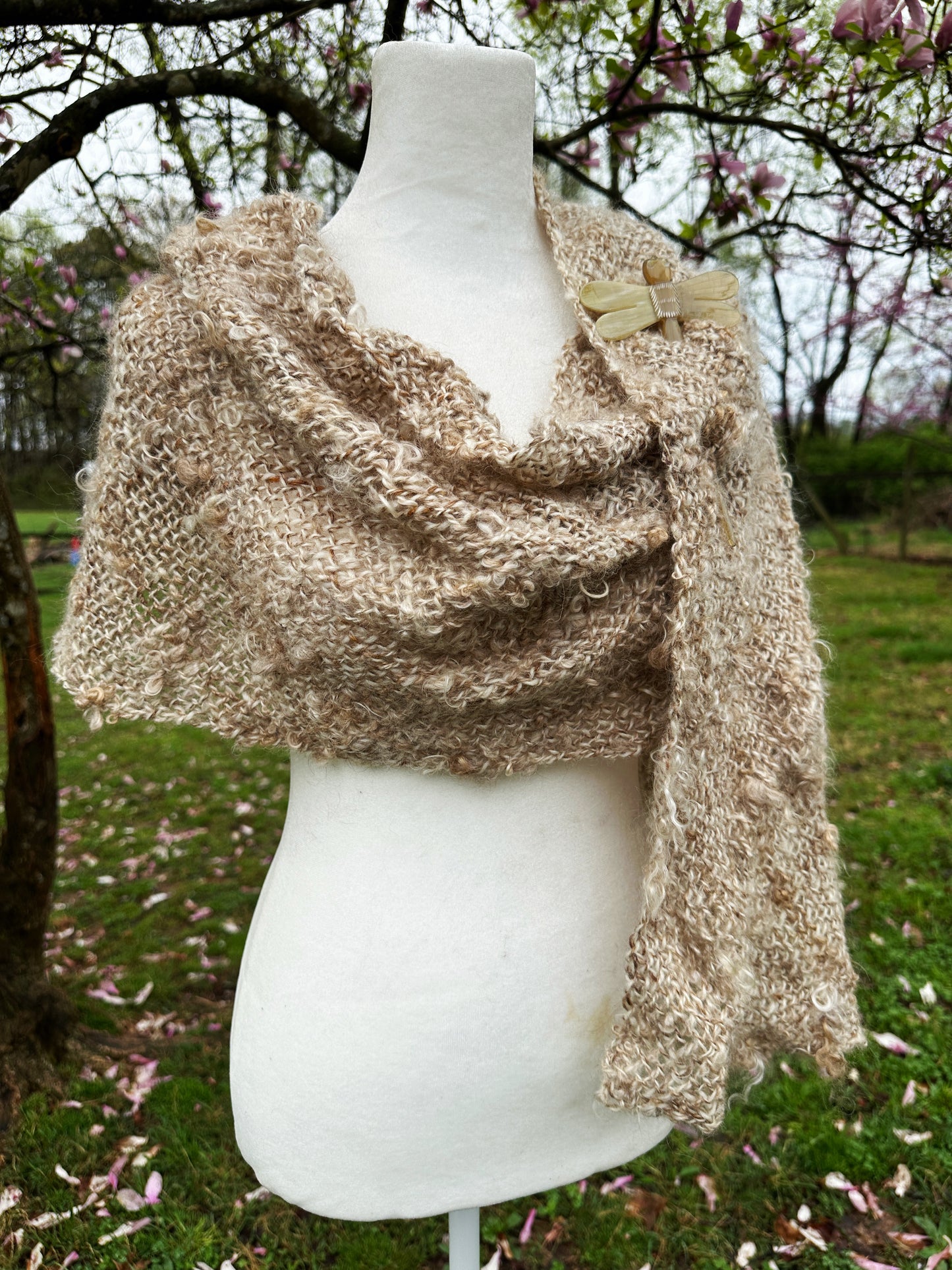 One Forgets to Savor the Familiar ~ Handspun & Handwoven Shawl
