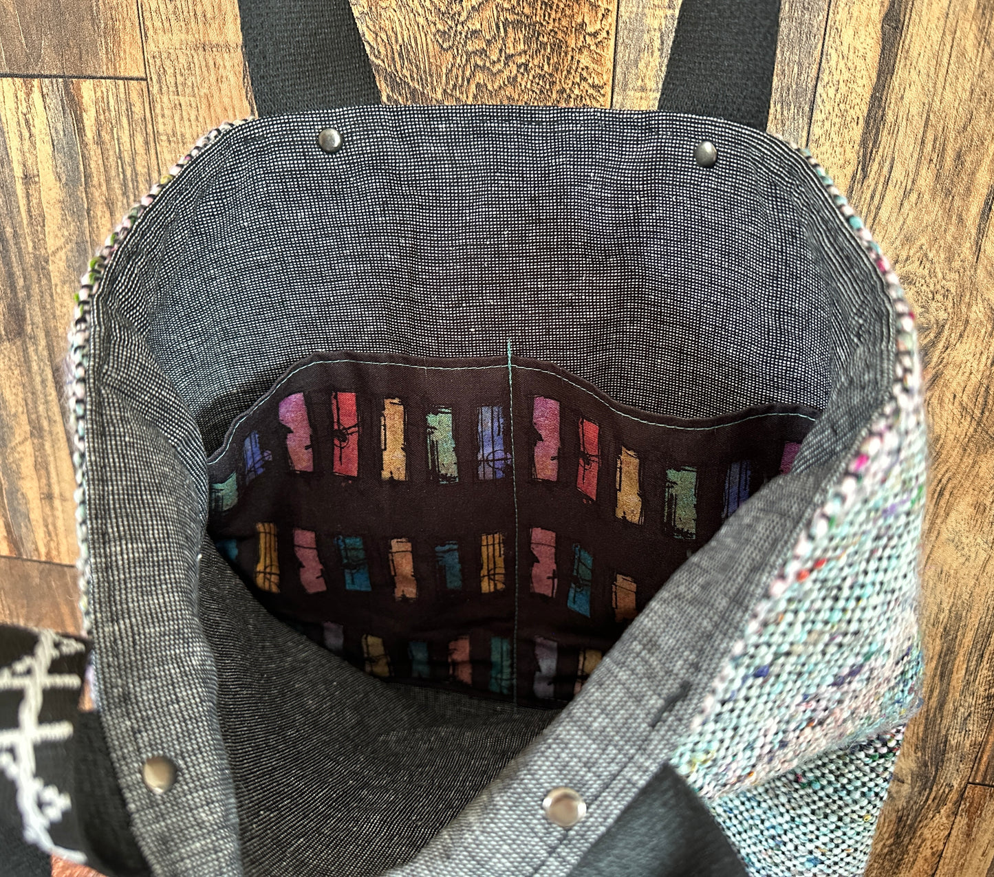 The Book Lover Tarot and Woven Wool Double Pocket Large Tote Bag
