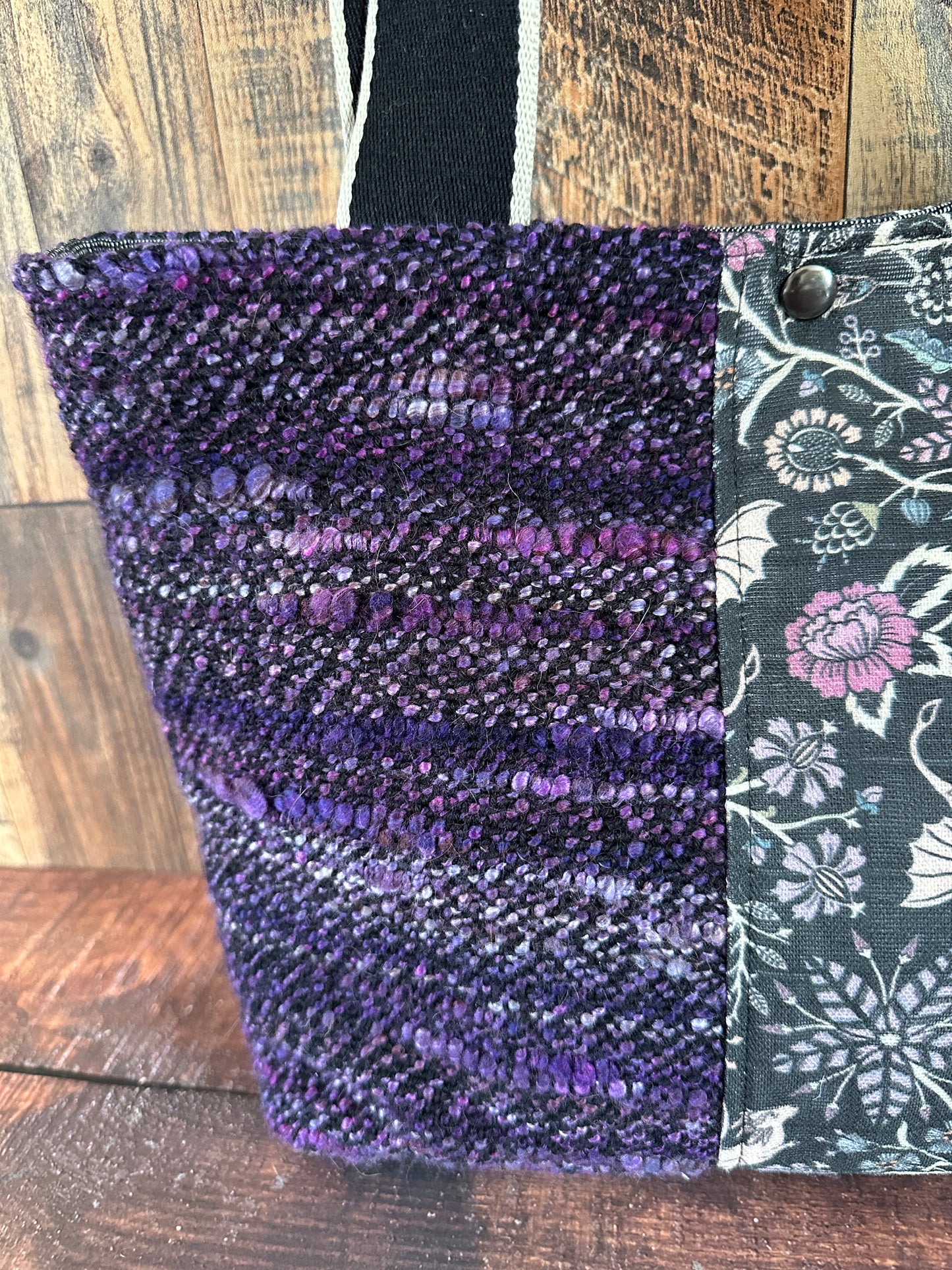 Pollinator Dragons and Handwoven Wool Med Tote