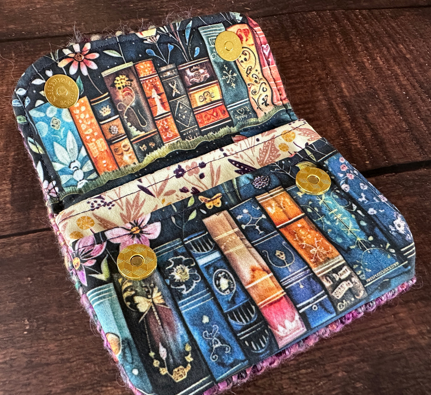 Book Dreams Handwoven Wool Simple Card Wallet