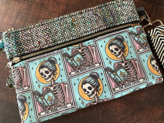 The Book Lover Tarot Double Zipper Clutch~ Perfect for E-Readers