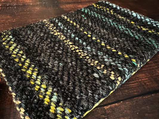 Calavera and Cempasúchil & Handwoven Wool Double Zipper Clutch