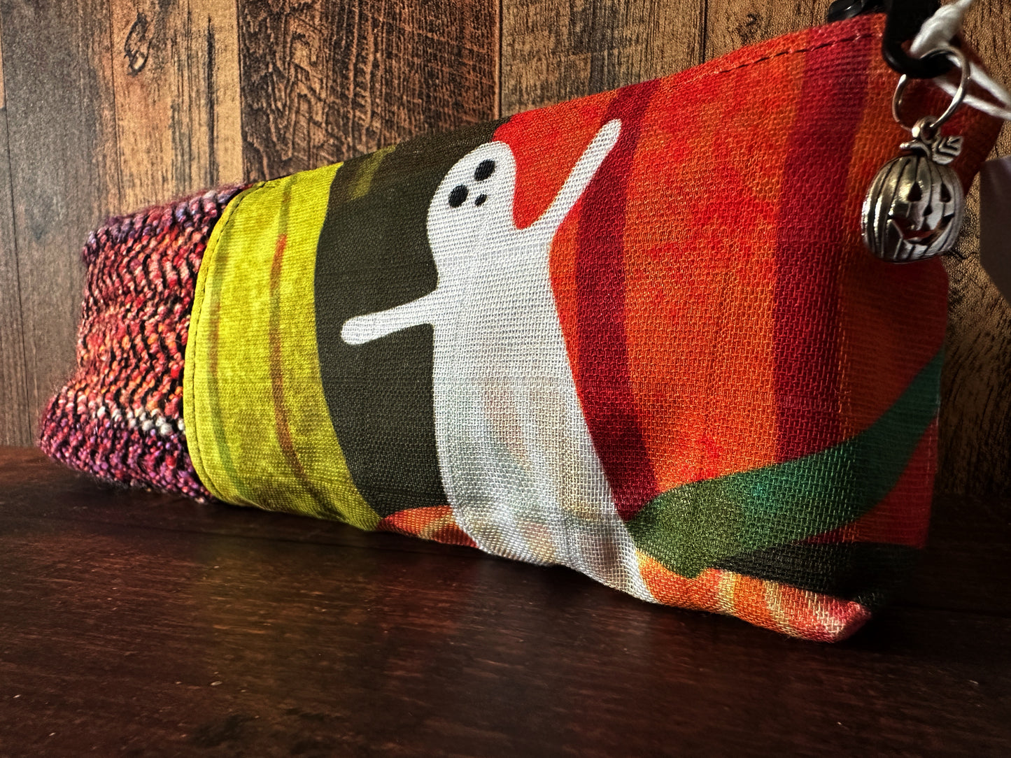 Haunted Pumpkin Patch and Woven Wool Long and Lean Zipper Bag