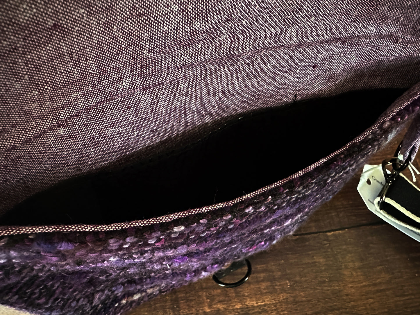 Pollinator Dragon and Woven Wool Crossbody Sling Bag