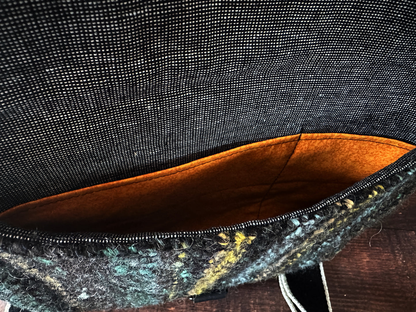 Calavera and Cempasúchil and Woven Wool Crossbody Sling Bag