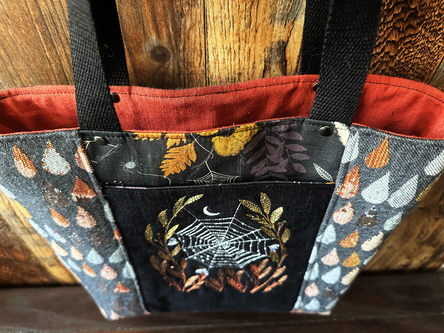 Autumn with Spiders Tote/Book Bag