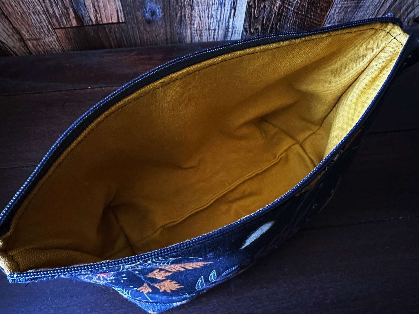 Witches Broom and Autumn Spiders Medium Open Wide Spindle Bag