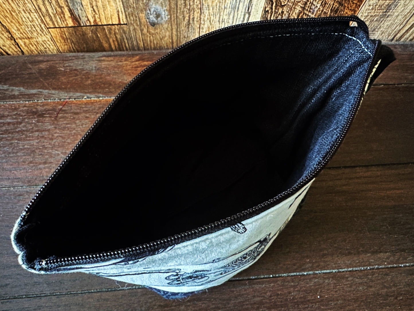 Dapper Skeleton Small Open Wide Spindle Bag