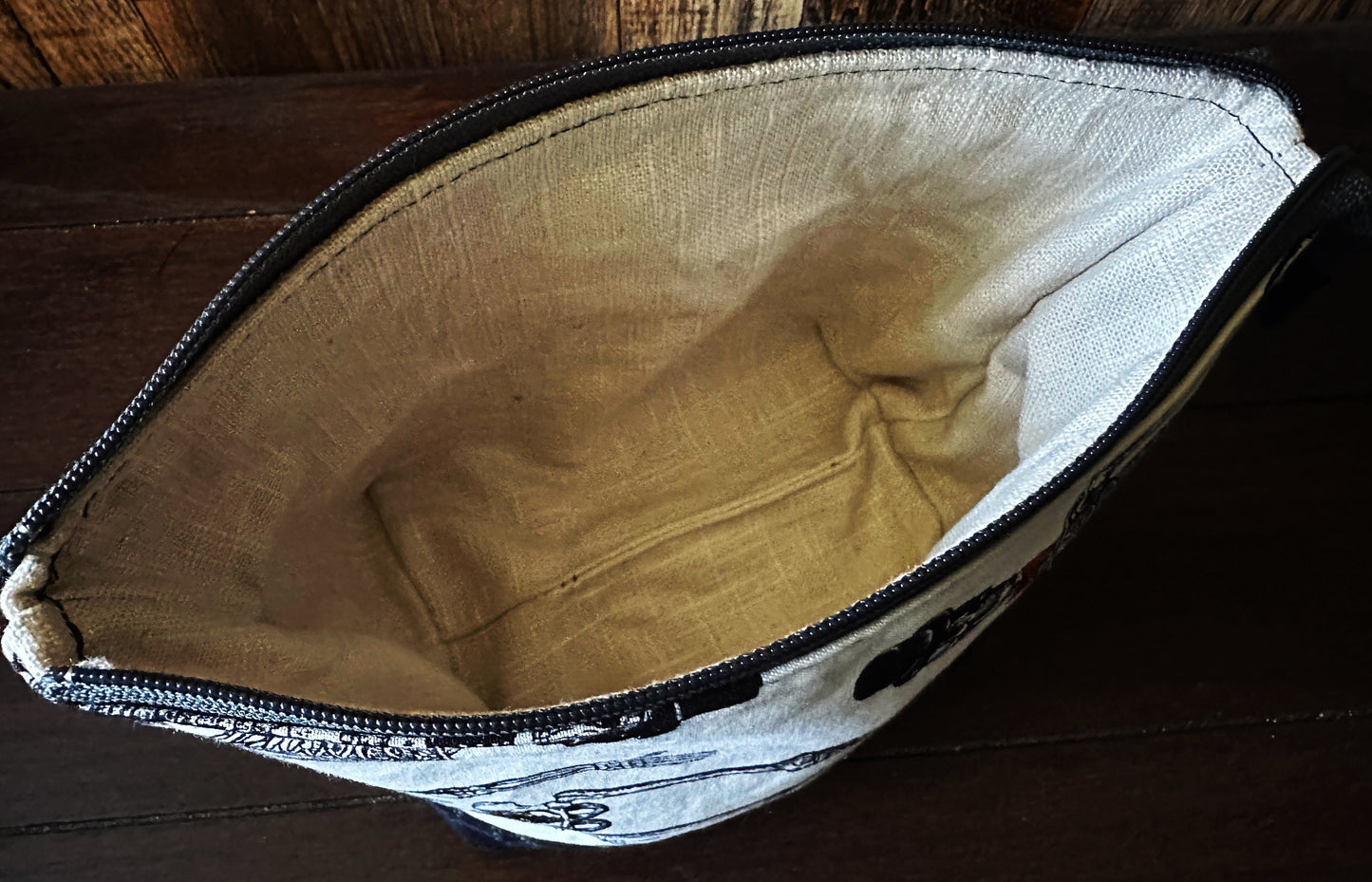 Dapper Skeleton Small Open Wide Spindle Bag
