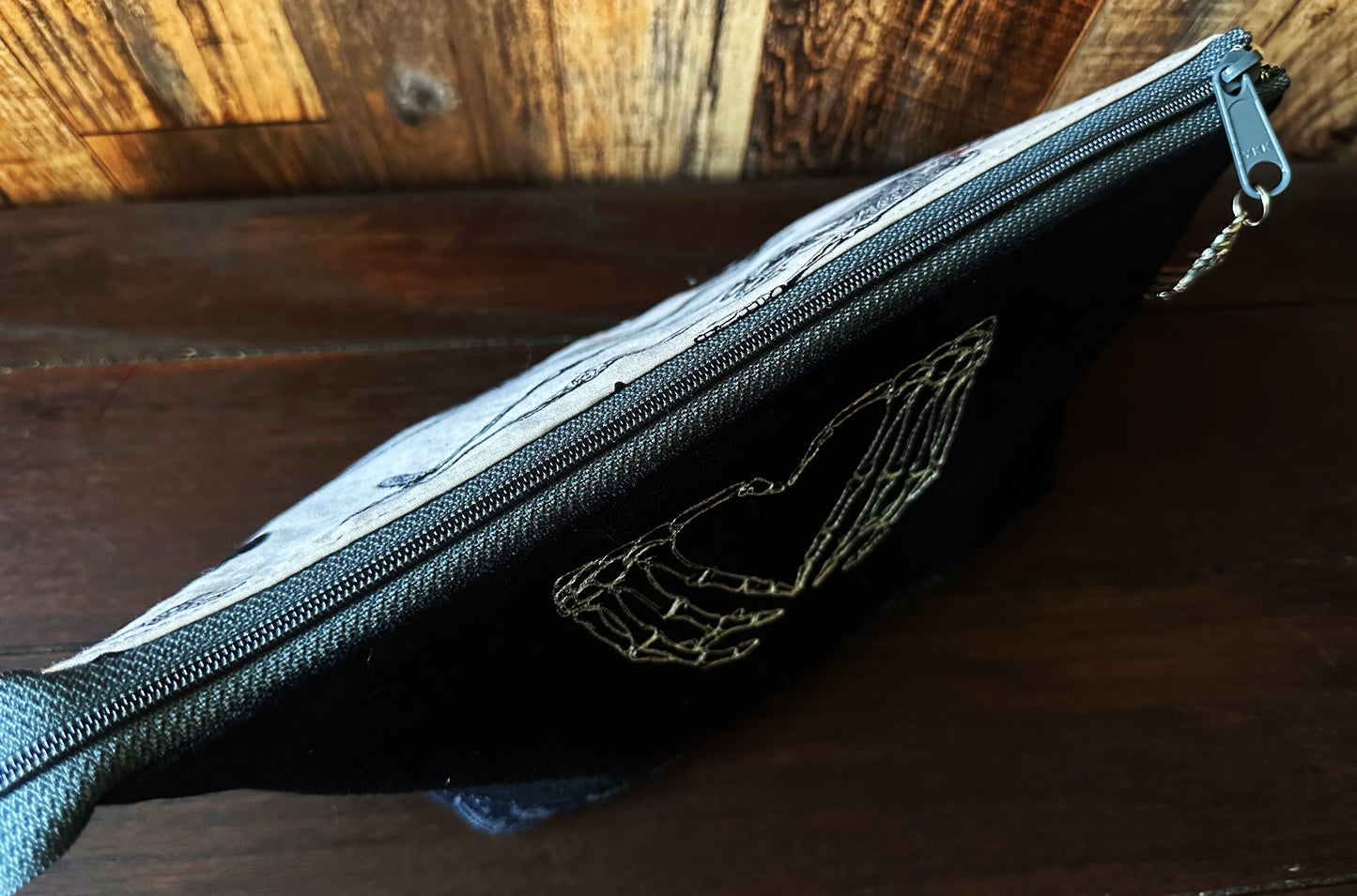 Dapper Skeleton Medium Open Wide Spindle Bag