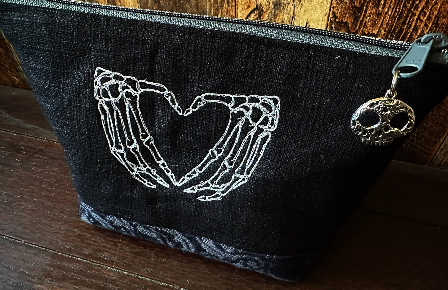 Dapper Skeleton Small Open Wide Spindle Bag