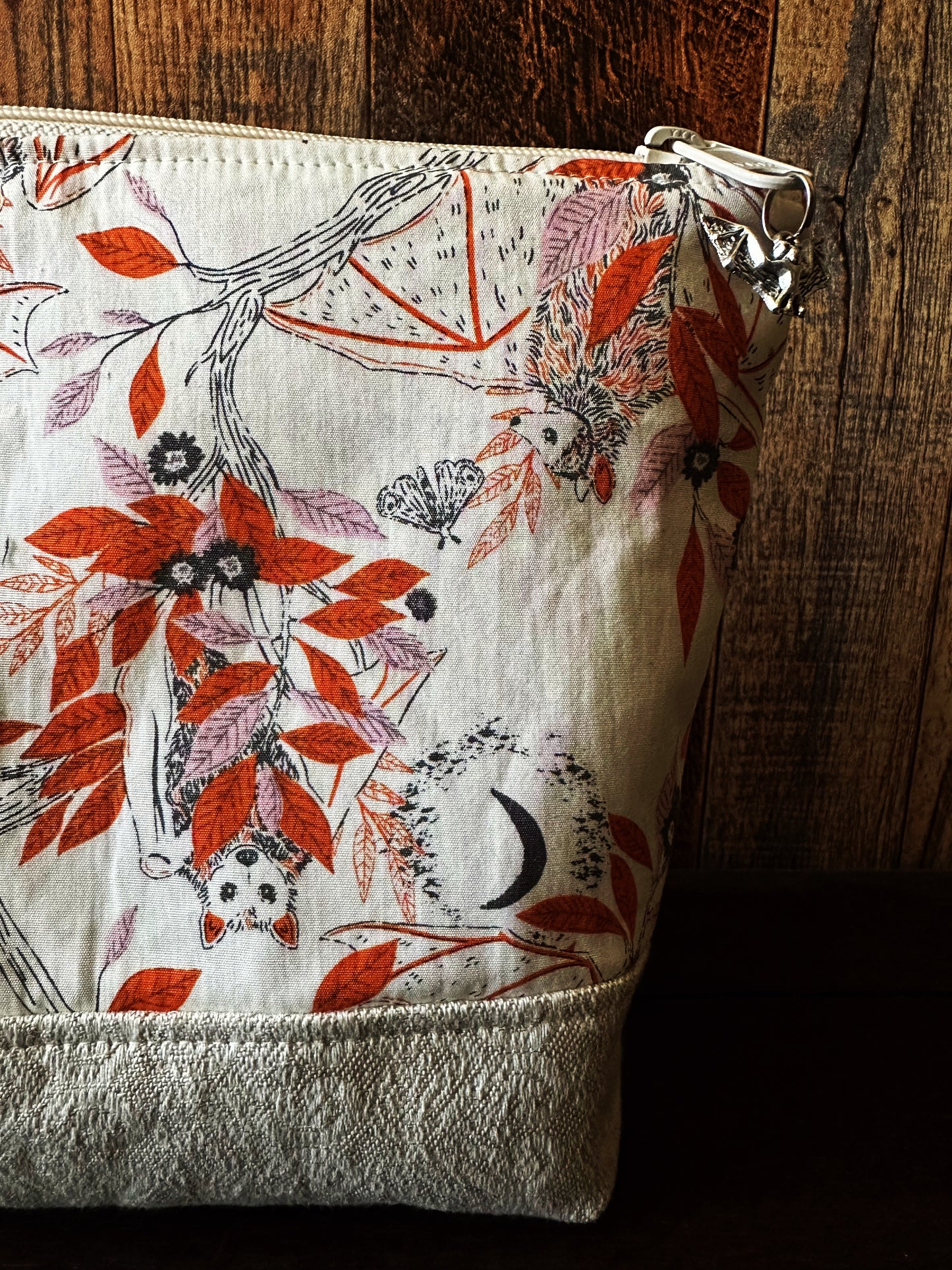 Lovely Bats Padded Project or Cosmetic Bag