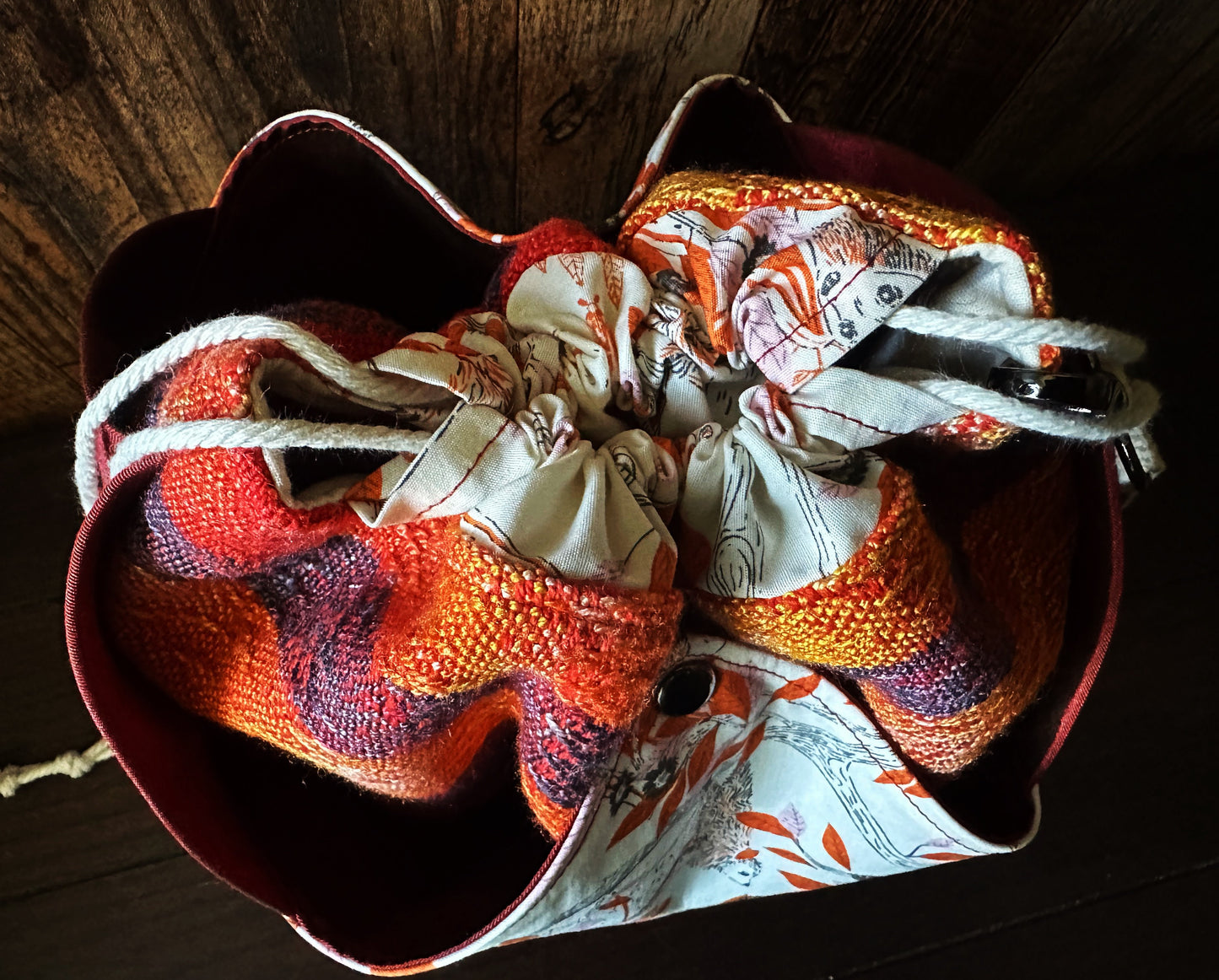 Lovely Bats Plenty O' Pockets Large Drawstring Pouch