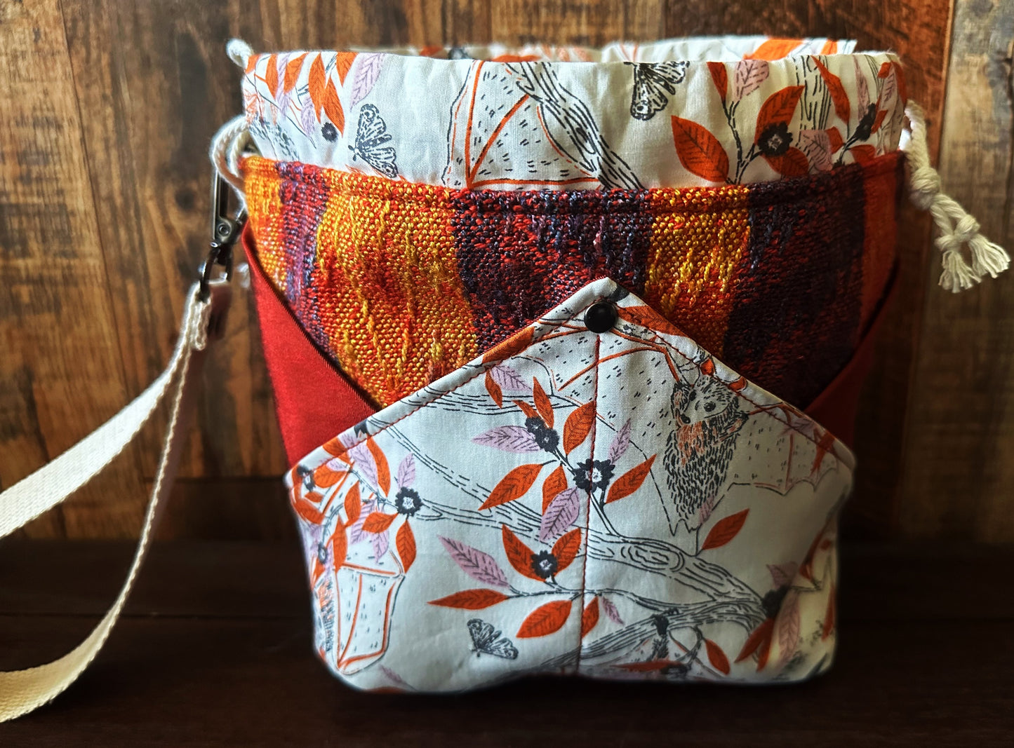 Lovely Bats Plenty O' Pockets Small Drawstring Pouch