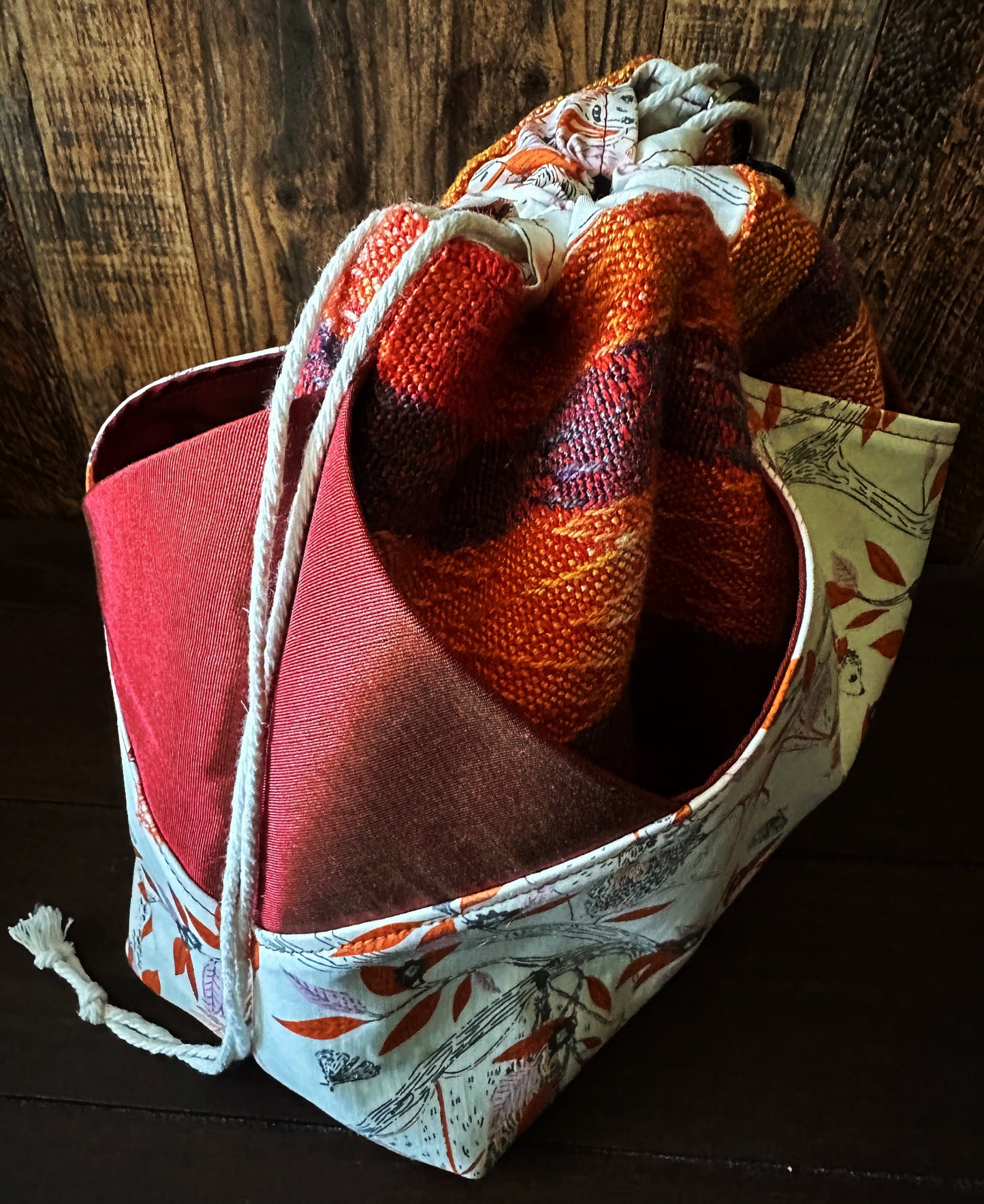 Lovely Bats Plenty O' Pockets Large Drawstring Pouch