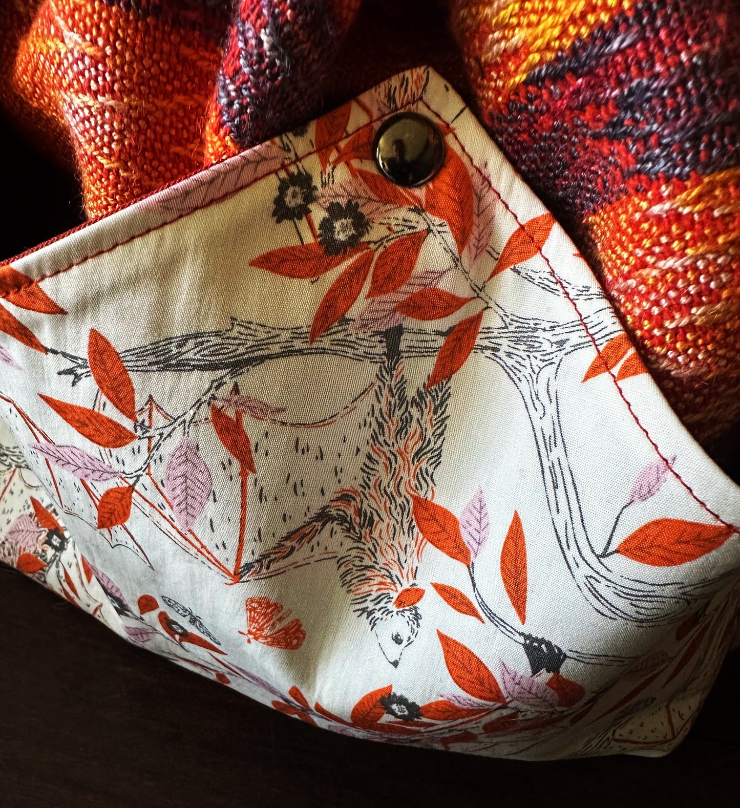 Lovely Bats Plenty O' Pockets Large Drawstring Pouch