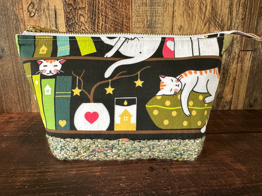 Library Cats Small Open Wide Bag