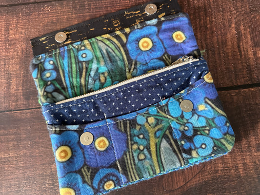 Impressionist Cornflowers Minimalist Wallet