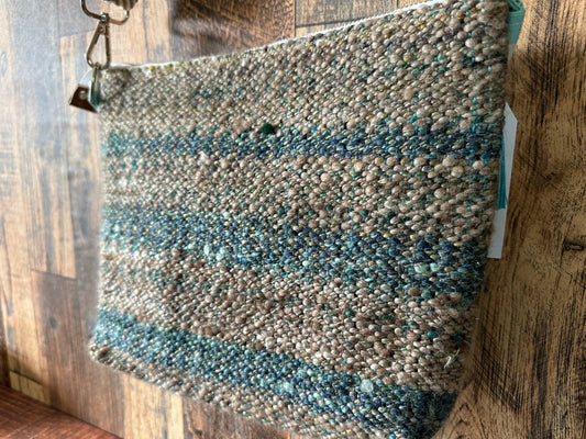 White Tailed Deer and Woven Wool Minimalist Purse