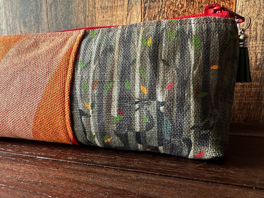 Hidden Deer Long and Lean Zipper Bag