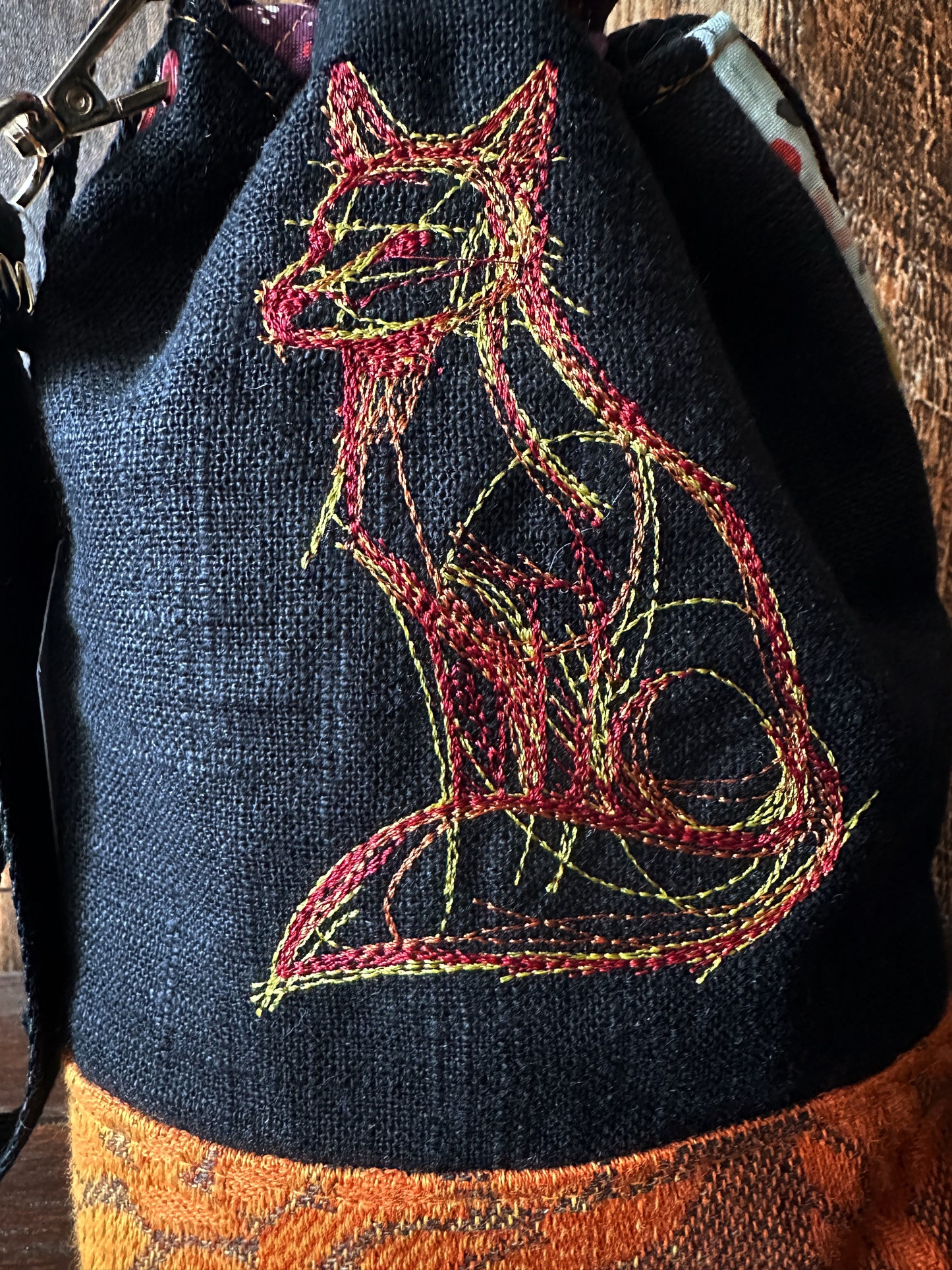 Autumn Fox Drawstring Bag