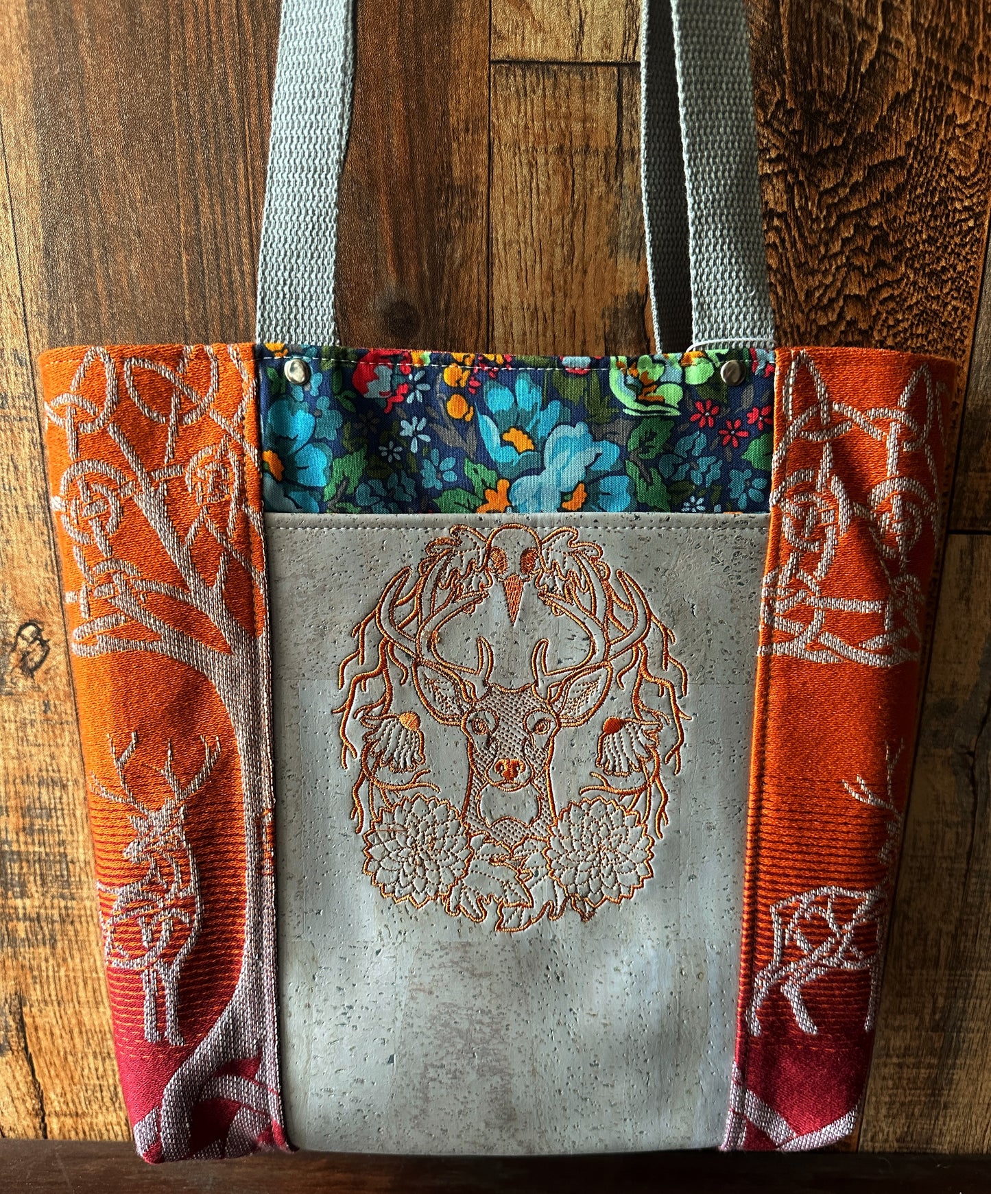 Knotwork Stag Tote/Book Bag