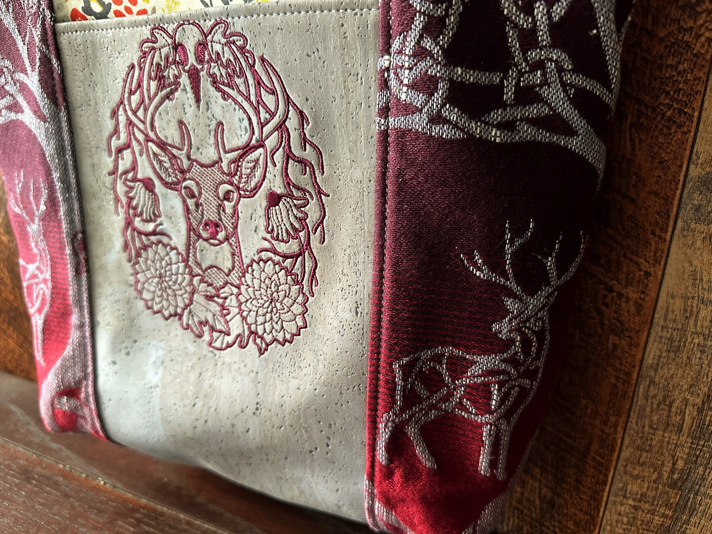 Knotwork Stag Tote/Book Bag