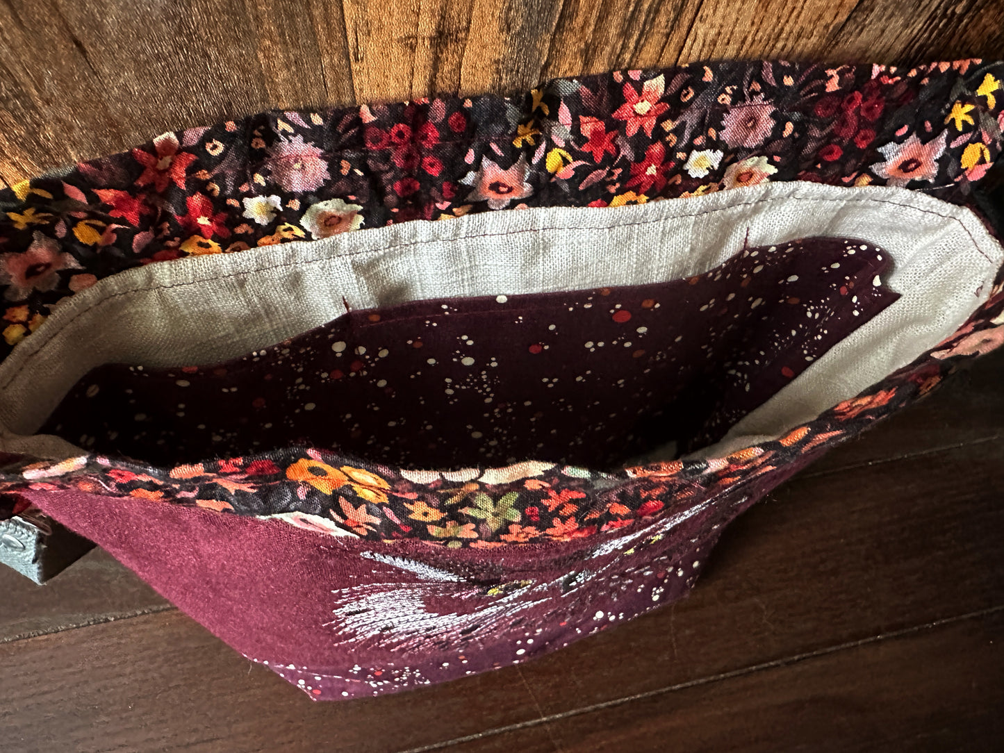 Owl Medium Project Bag w/ Shoulder Strap