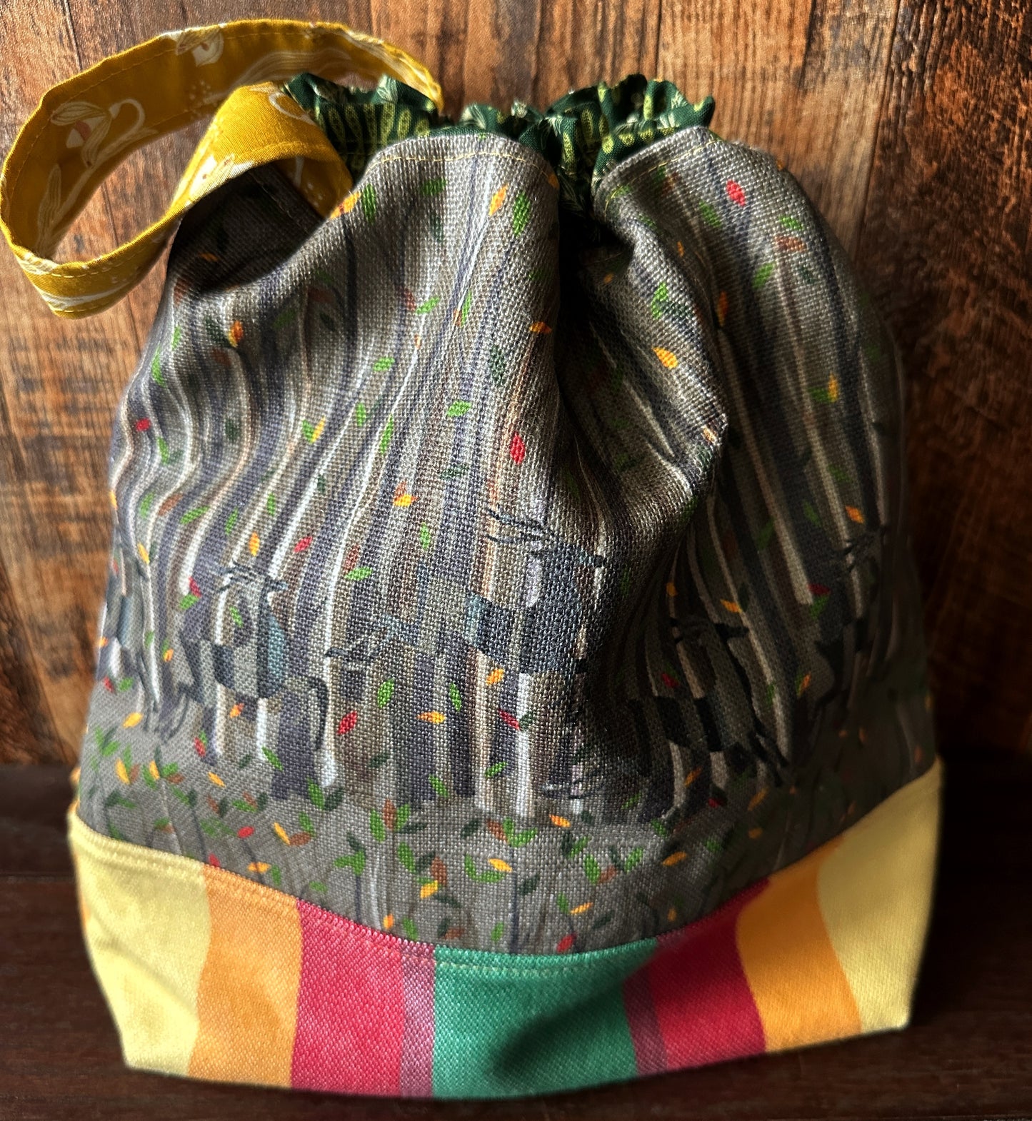 Deer in the Leaves Large Project Bag