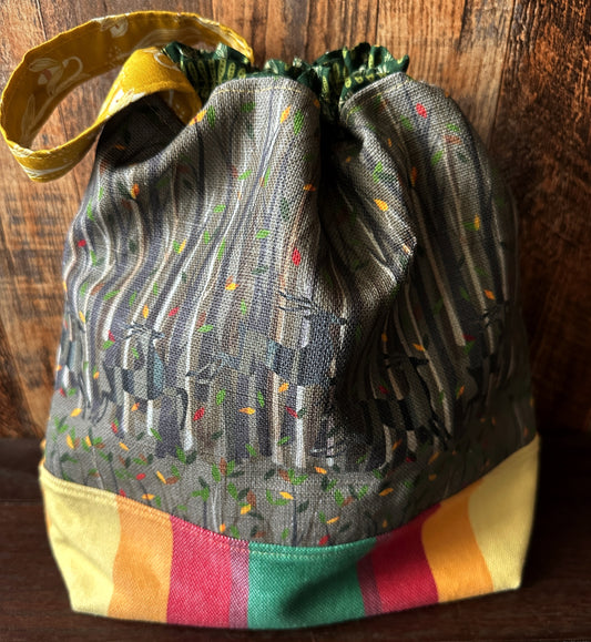 Deer in the Leaves Large Project Bag