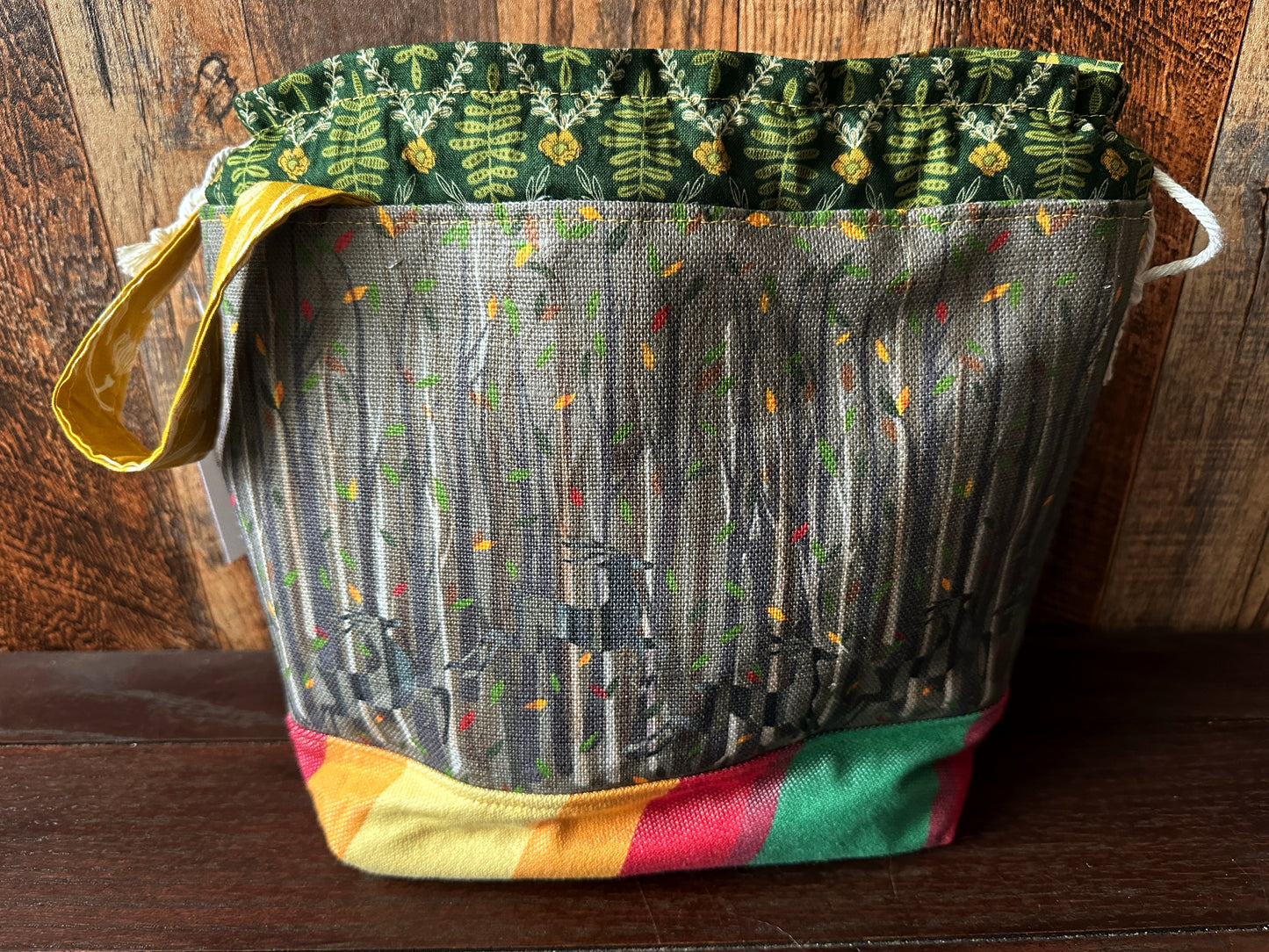 Deer in the Leaves Medium Project Bag