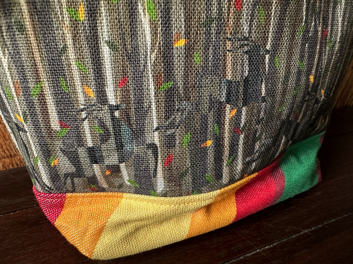 Deer in the Leaves Medium Project Bag