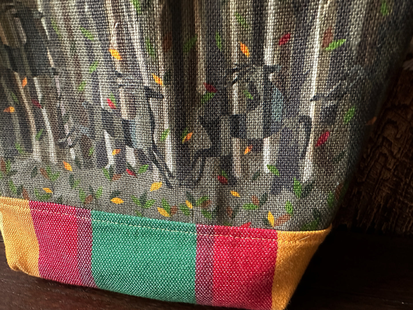 Deer in the Leaves Small Project Bag