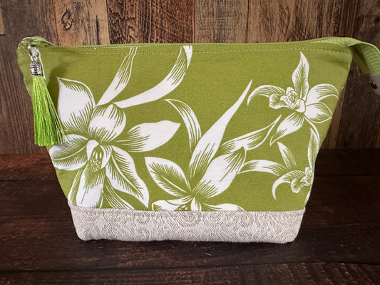 Orchid Floral Small Open Wide Bag