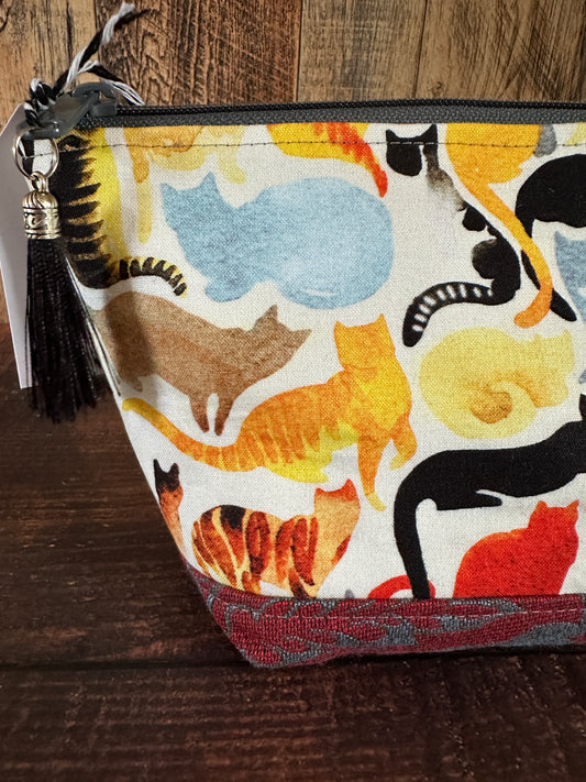 Watercolor Cats Small Open Wide Bag