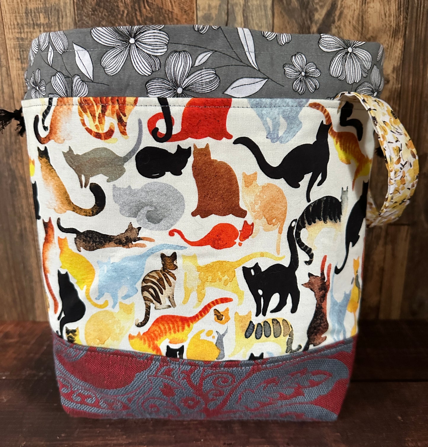 Watercolor Cats Medium Project Bag