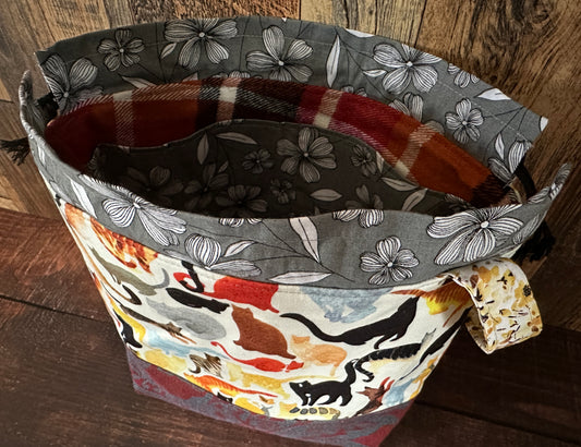 Watercolor Cats Medium Project Bag