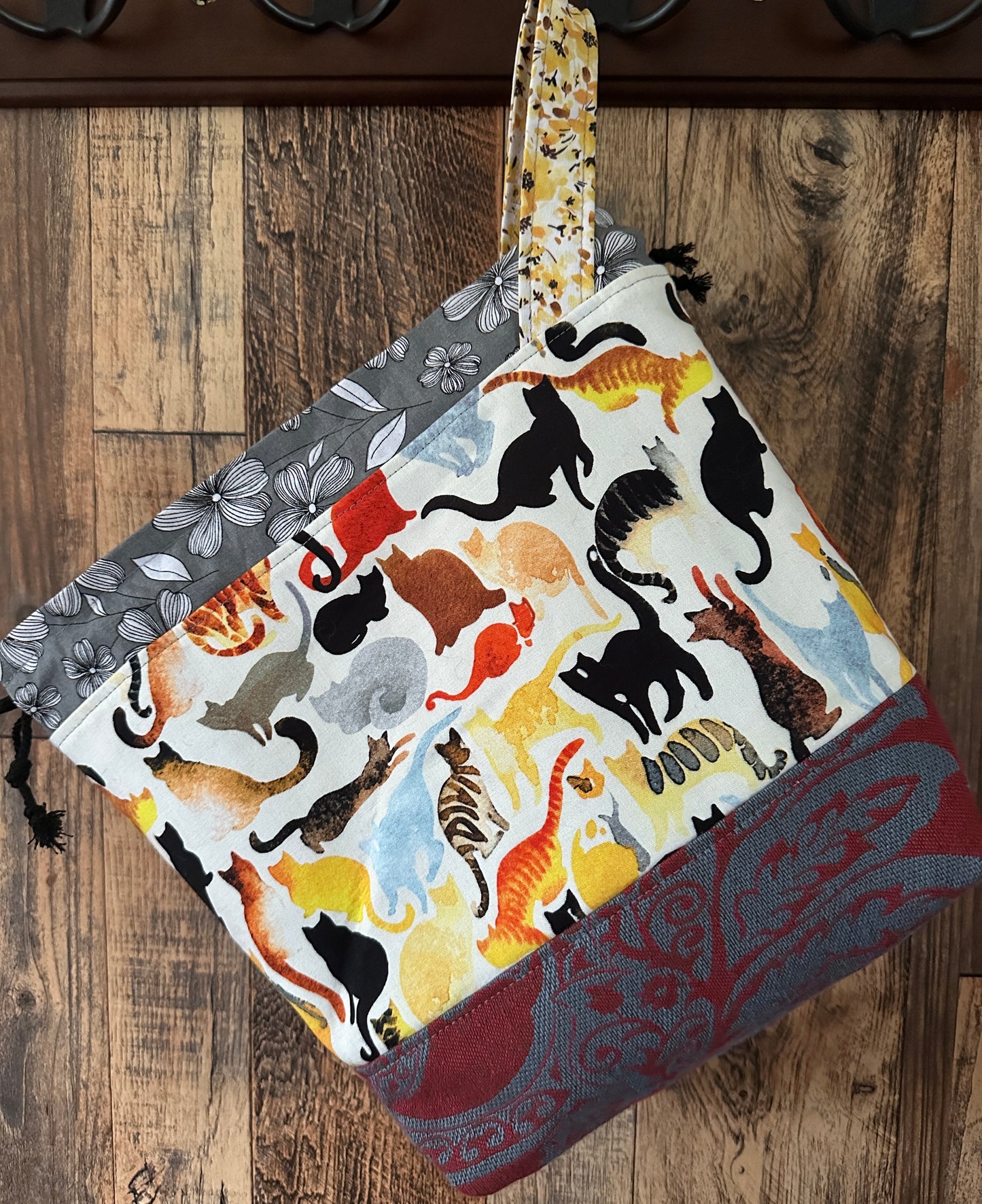 Watercolor Cats Medium Project Bag