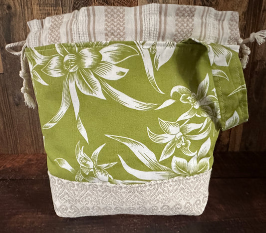 Orchid Floral Small Project Bag