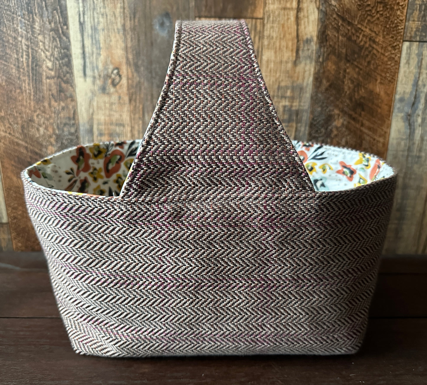 Prairie Large Basket Bag in Dark Brown