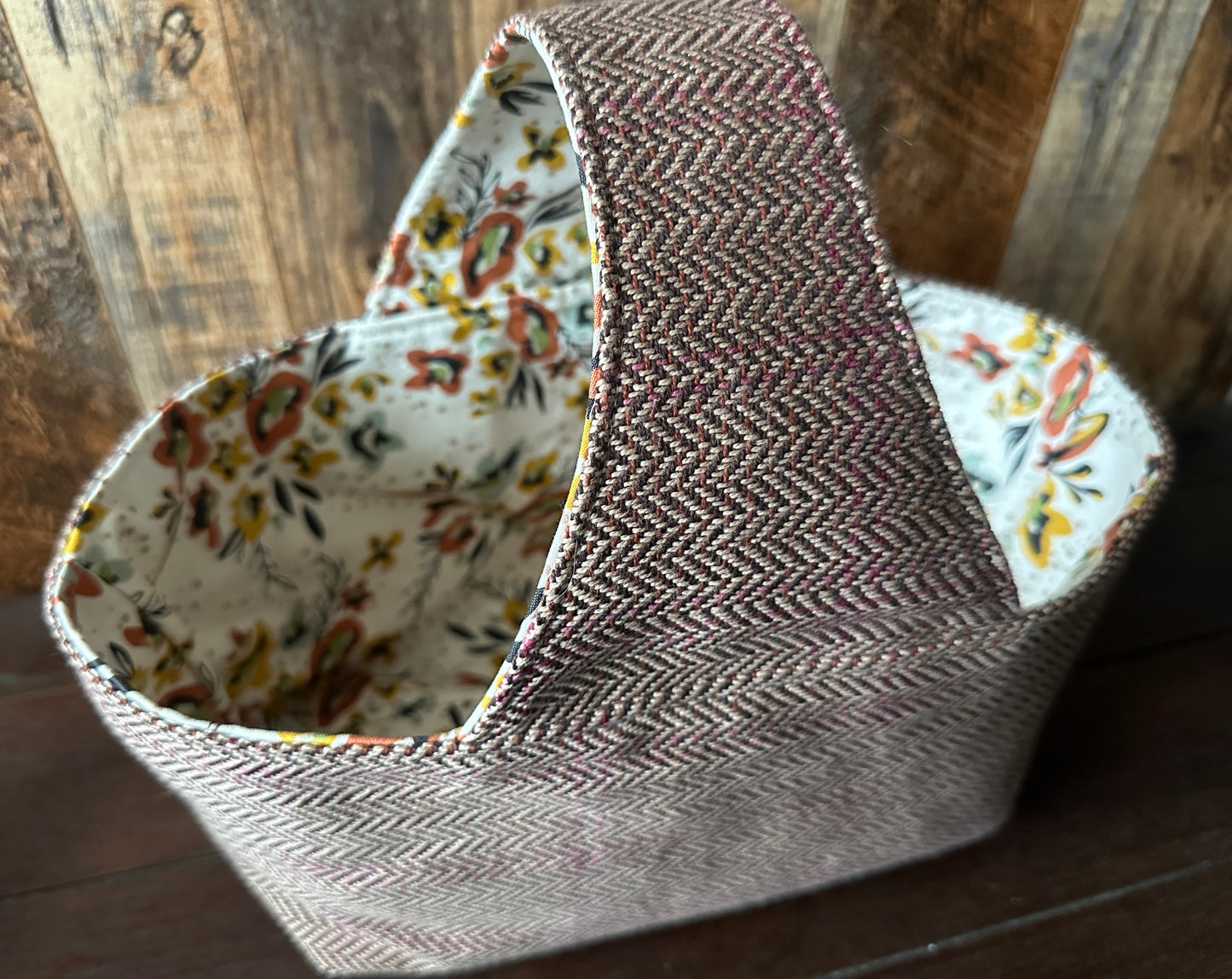 Prairie Large Basket Bag in Dark Brown