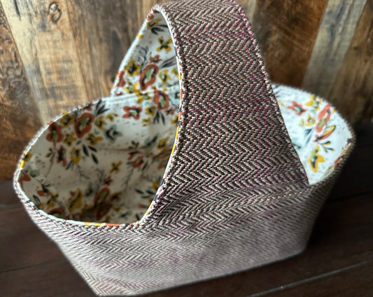 Prairie Large Basket Bag in Dark Brown
