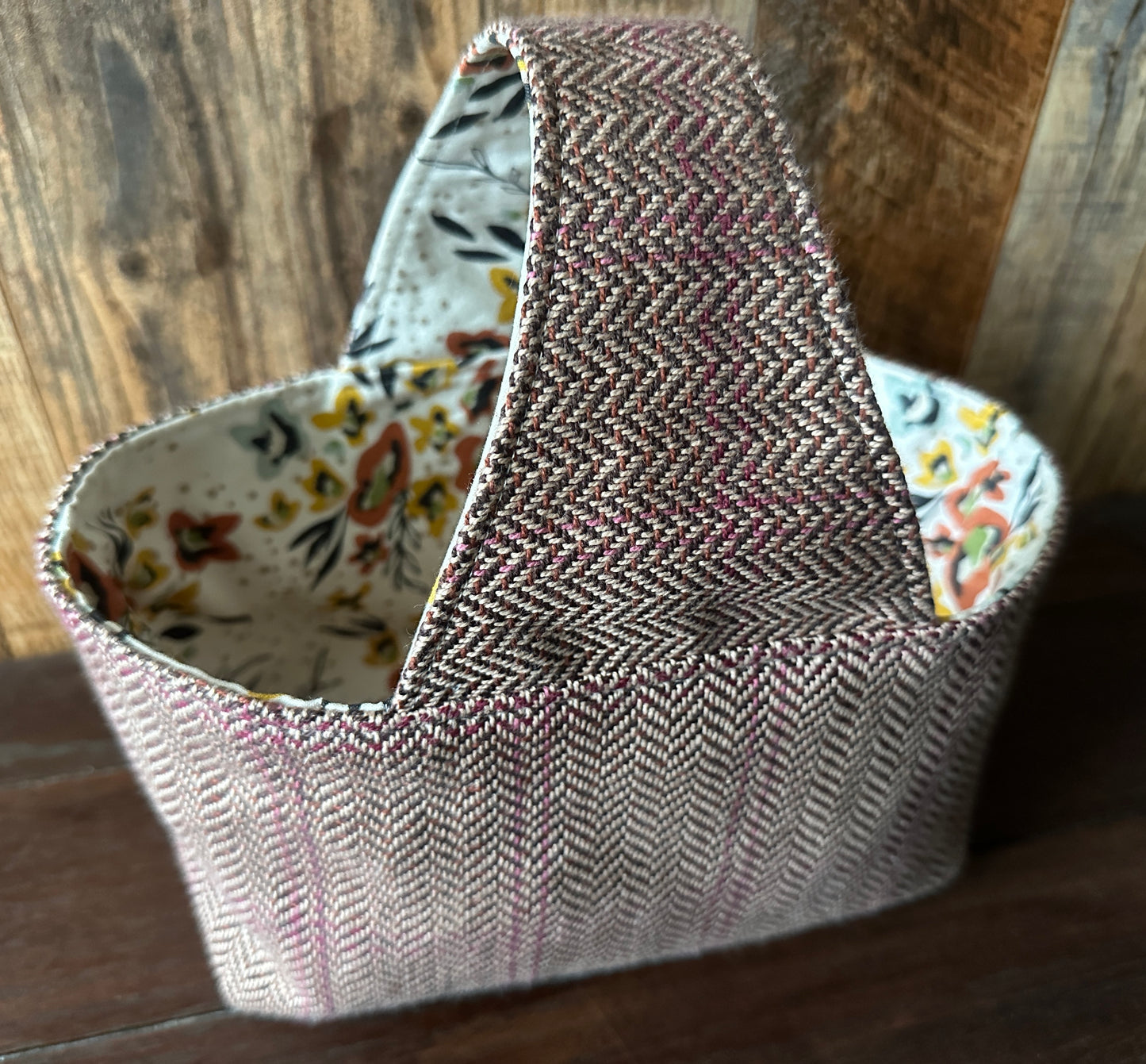 Prairie Small Basket Bag in Dark Brown