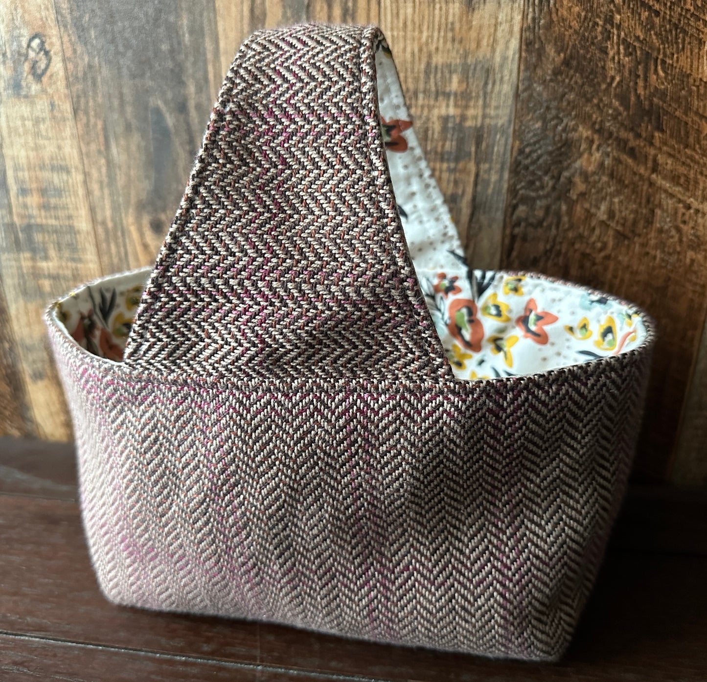 Prairie Small Basket Bag in Dark Brown