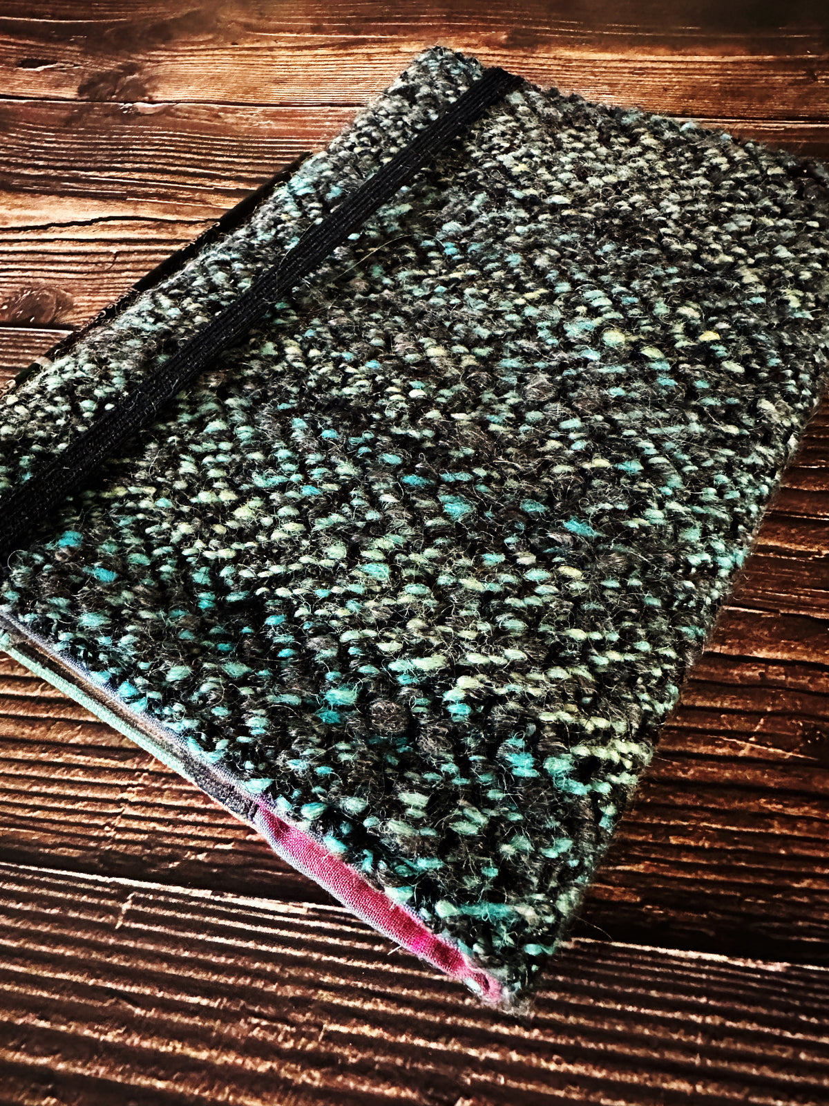 Bats at Sunset with Handwoven Wool Adjustable A5 Journal Cover