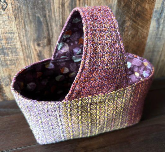 Acorns and Woven Small Basket Bag