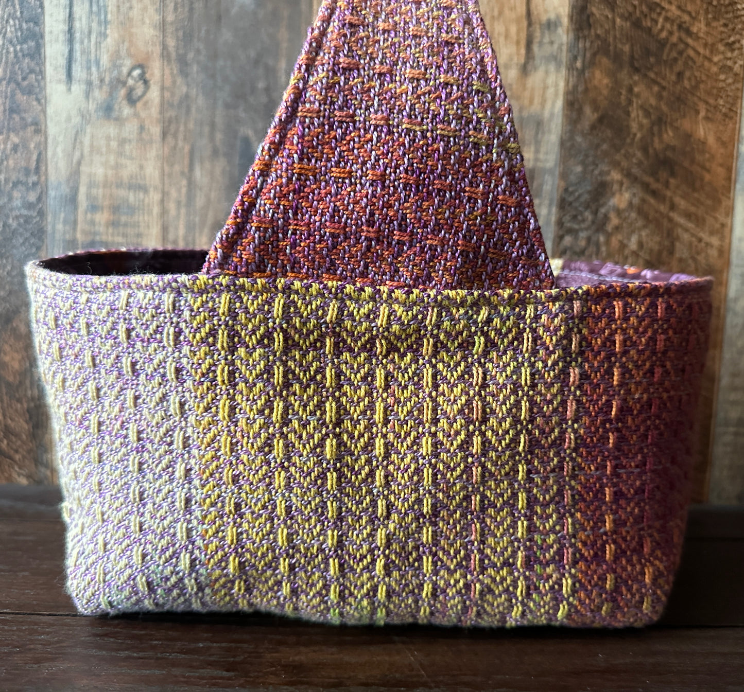 Acorns and Woven Small Basket Bag