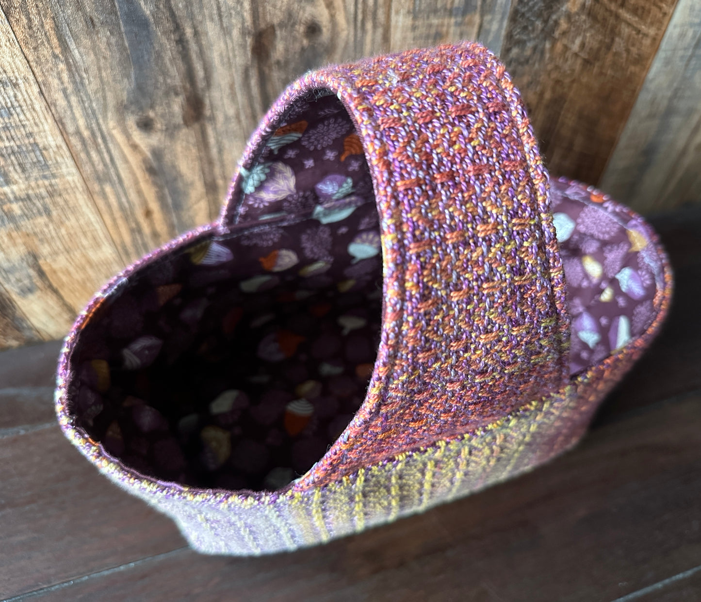 Acorns and Woven Small Basket Bag