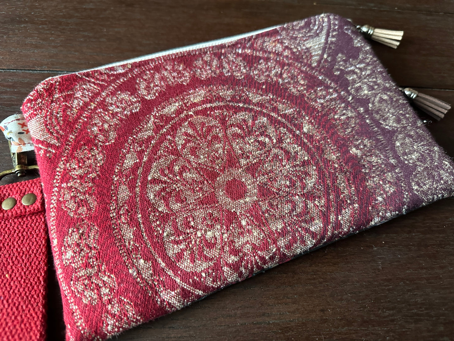 Wild Horses Double Zipper Clutch