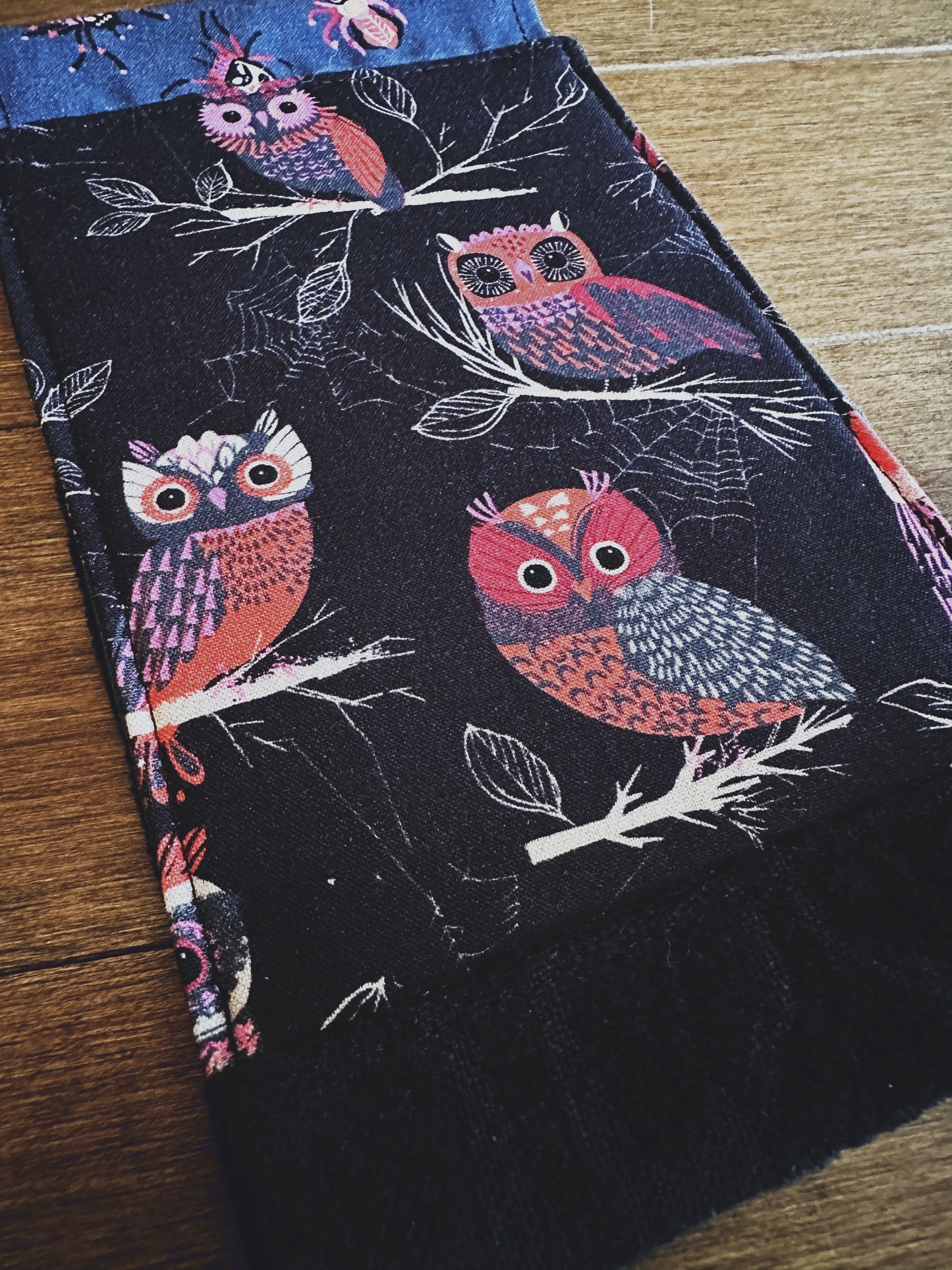 Spooky Owls Phone Pouch with Internal Card Pocket